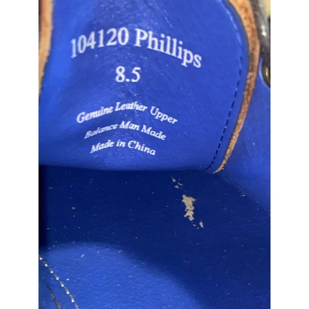 Two-Tone Brown Leather and Cream Canvas Oxford Shoes Winthrop Phillips